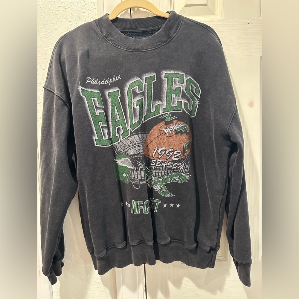 Abercrombie Philadelphia Eagles Black Sweater